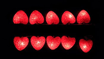 Sparkle Mini Hearts Light Set - 6'