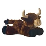 Aurora MINI FLOPSIE 8" BROWN TORO BULL