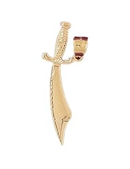 14K Yellow Gold Sword Pendant
