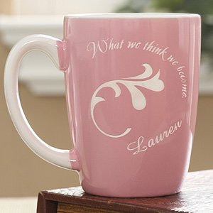 Pink Personalized Coffee Mugs - Cup of Encouragement