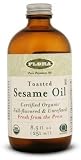 Flora Certified Organic Toasted Sesame Oil, 8.5 fl oz (251 ml) by ClubNatural