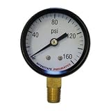 Interstate Pneumatics G2022-160 2 -1/2 Inch 160 PSI - 1/4 Inch NPT Bottom Mount Pressure Gauge