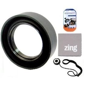 67mm Soft Rubber Lens Hood For Nikon 28mm f/1.8G AF-S NIKKOR + Cap Keeper + MicroFiber Cleaning Cloth + LCD Screen Protectors