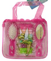 Disney Fairies Hair Care Set - Tinker Bell mirror, brush, and hair ponies