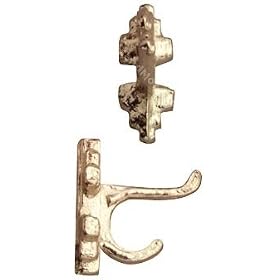 Dollhouse Miniature Brass Wall Hooks
