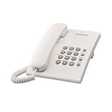 New Panasonic Consumer Pan Kx-Ts500w Single Line Phone Can Be Hung On Wall To Free Up Counter Space