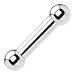 6 Gauge Steel Barbell Tongue Ring 1/2 Inches 6mm