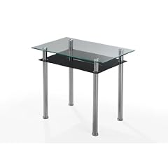 Presto mobilia 10163 Esstisch Uno ca. 90 x 60 x 76 cm mit schwarzer Ablage