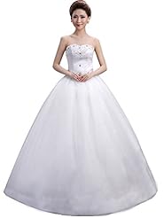 Sweetheart Organza/Satin Floor Length Bandage Dress/Wedding Dress 