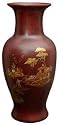 Best Home D&eacute;cor Gift Idea for Her - 13" Fishtail Porcelain Decorative Flower Vase - Red
