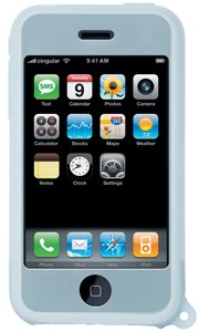 iLuv I145BNW iPhone Silicone Case with Screen Protector (B&W)