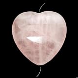 Rose Quartz Large Puff Heart Pendant Bead 35mm Pink