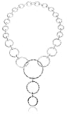 Sterling Silver Circle Link Y Necklace, 16