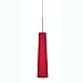 Besa Lighting 1BT-5674RM-SN 1X50W E12 Camino Pendant with Ruby Matte Glass, Satin Nickel Finish