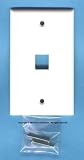 100 B & A Computer White 1 Hole Keystone Wall Plates