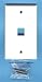 100 B & A Computer White 1 Hole Keystone Wall Plates