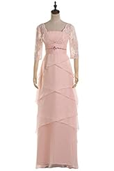 Modest Chiffon Lace Evening Dress/Prom Dress 