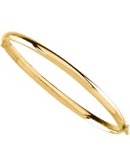 14K Yellow Gold Hinged Bangle Bracelet - 4.75mm
