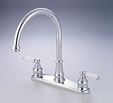Chrome Gooseneck Kitchen Faucet w/Lever Handles
