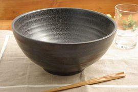 和食器　＜特大＞さぬき丼ぶり　黒　盛/和の器/ラーメン丼/大きめ/ボウル