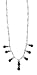 Solid Sterling Silver Vintage Romance Onyx & Hematite Necklace