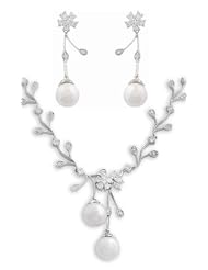 Jankuo Jewelry Silver Tone Prom and Bridal Cubic Zirconia Cz Floral Vine... by 