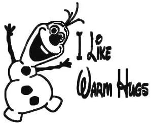 Frozen Olaf I Like Hugs Vinyl Decal Image Die Cut Sticker