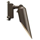 Kichler Lighting 15494AZT 12 Volt Low Voltage Mini Accent Light with Long Cowl and Heat Resistant Glass Lens Textured Architectural Br