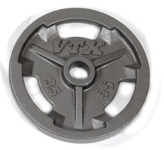 35 Pound VTX Olympic Grip Weight Plates with 3 Grip Holes - 1 Pair
