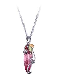 Landstroms Black Hills Silver Necklace & Rose Cubic Zirconia - PE900SS
