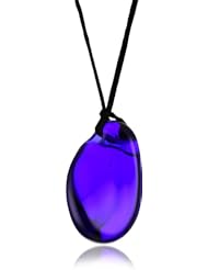 tre "Coppa" Blue Glass Pendant Necklace