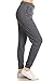 Leggings Depot JGA128-CHARCOAL-M Solid Jogger Track Pants w/Pockets, Medium