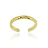 18K Gold over Sterling Silver Polished Toe Ring