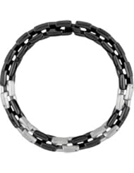 9.0Mm Steel Satin And Polished Black Immerse Plated Chain 08.50 Inch Black Immerse lating B661s10