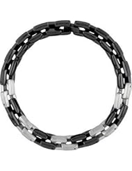 9.0Mm Steel Satin And Polished Black Immerse Plated Chain Stainless Steel B661s10 24 Inch