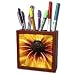 Patricia Sanders Flowers - Expressive Black Eyed Susan Macro- Flowers- Photography - Tile Pen Holders-5 inch tile pen holder