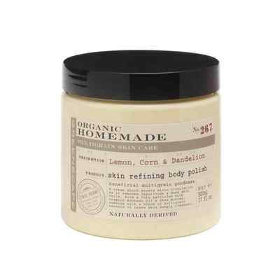 Greenscape Organic Homemade Lemon, Corn & Dandelion Skin Refining Body Polish, 500 ml / 17 oz