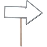 Blank Arrow Yard Sign (blank w/silver border) Party Accessory  (1 count)