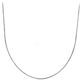Sterling Silver 1mm Italian Round Foxtail Chain Necklace, 20