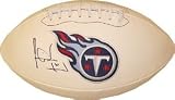 Vince Young Autographed/Hand Signed Tennessee Titans Logo Football