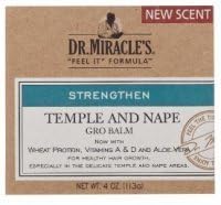 Dr. Miracle's Strengthen Temple &amp; Nape Gro Balm Super Strength, 4 oz(PACK OF 3)