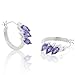 Small Sterling Silver Marquise Genuine Amethyst title=