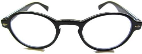 OXBRIDGE Retro Preppy Academic P3 Round +2.5 BLACK READING GLASSES 30s 40s Ivy League +2.50 Prescription Spectacles Vintage Eyeglasses FREE Case