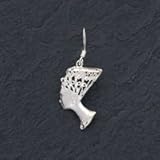 Sterling Silver Diamond-cut Nefertiti Earrings - Pair