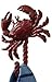Coastal Nautical Red Crab Metal Single Hook Towel Wall Hanger