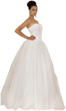 Winey Bridal Sweatheart Floor Length Ball Gown Tulle Wedding Dresses