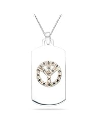 0.16 Ct Black Diamond Pendant in Pink Gold & Silver