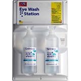 Eye Wash Station (w/ Dual 16 oz Bottles) Screw On Top