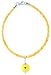 Sterling Silver Good Luck Charm Yellow Leather title=