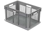 Akro-Mils Straight Container Mesh Sides Solid Base 23-3/4X15-3/4X12-1/4. Package of 3